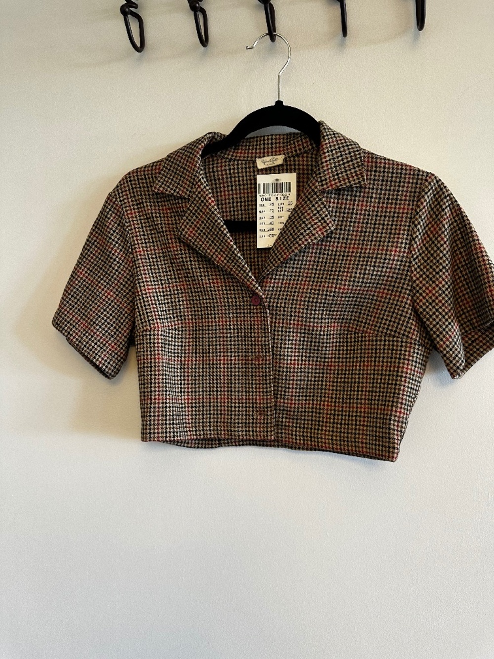 Brandy Melville - John Galt -  Plaid Cropped Top - brand new with Tag